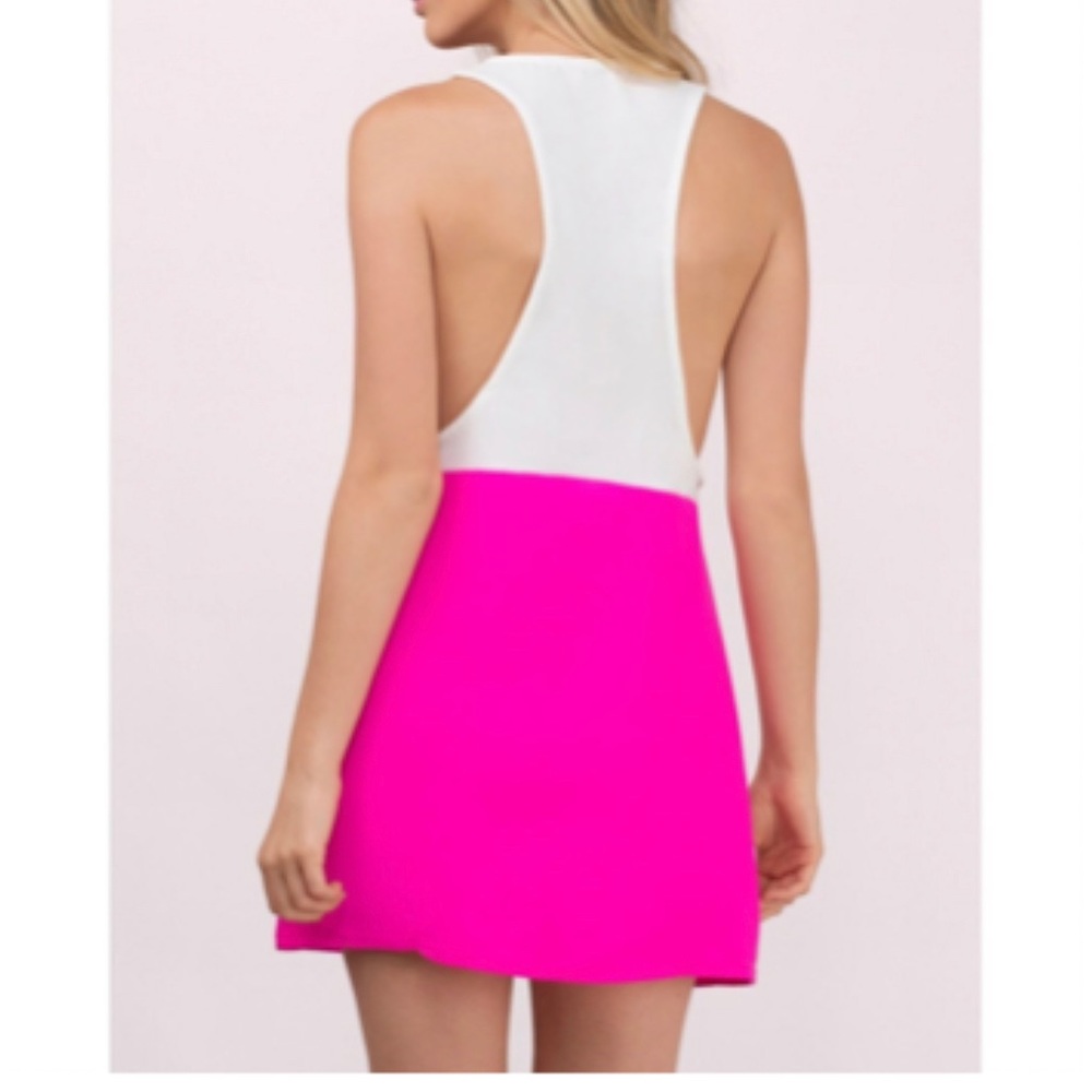 NWT Tobi Dress - A Step Above - Pink & White Color Block Dress / Small - Picture 2 of 8